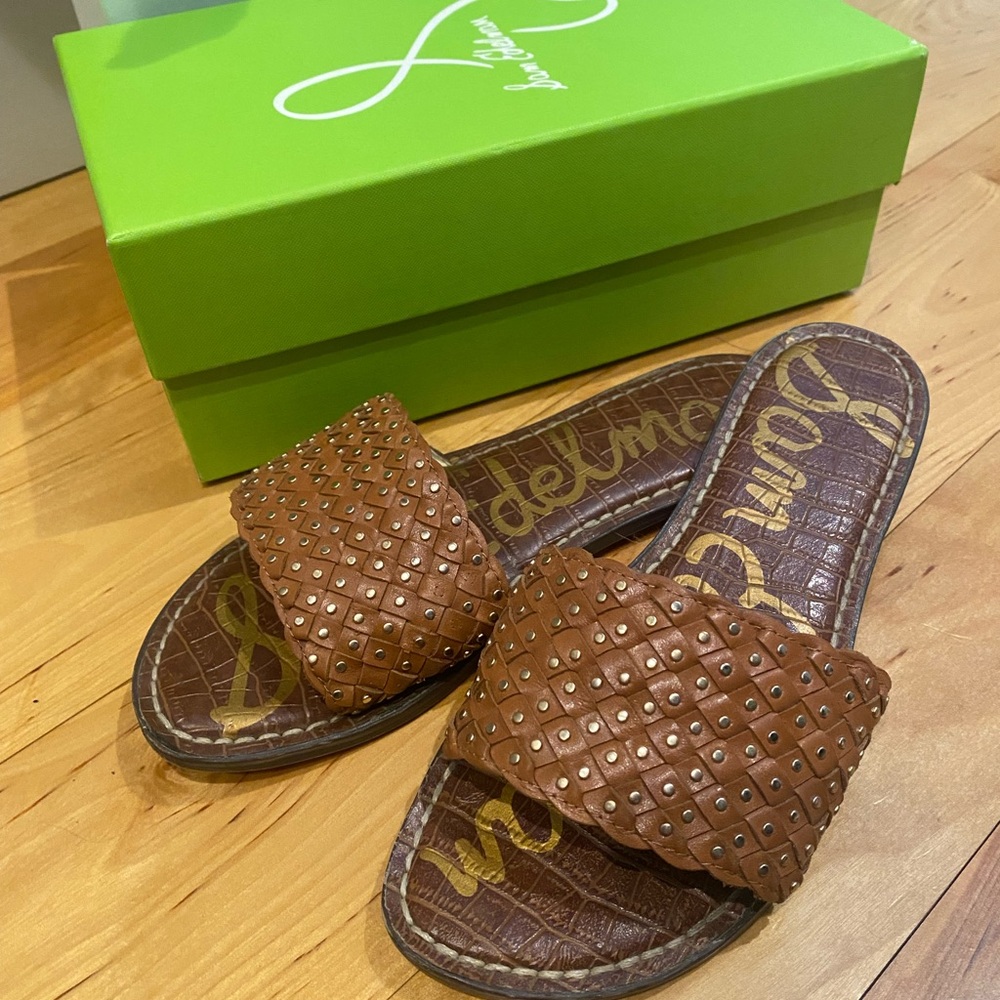 Sam Edelman Brown Studded Women's Sandals